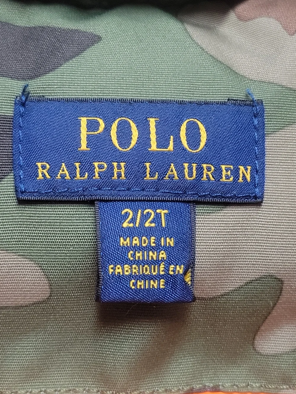 Polo Ralph Lauren Little Boys Camo Down Parka Size 2/2T.